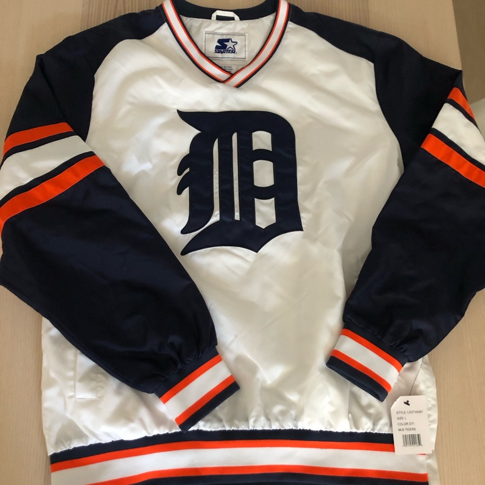 STARTER White and Blue Lightweight Shirt Jacket